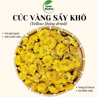 Hoa Cúc Vàng khô hoa cúc nấu sâm bông cúc, phối trà thảo mộc, trà hoa cúc an thần dể ngủ ngủ ngon