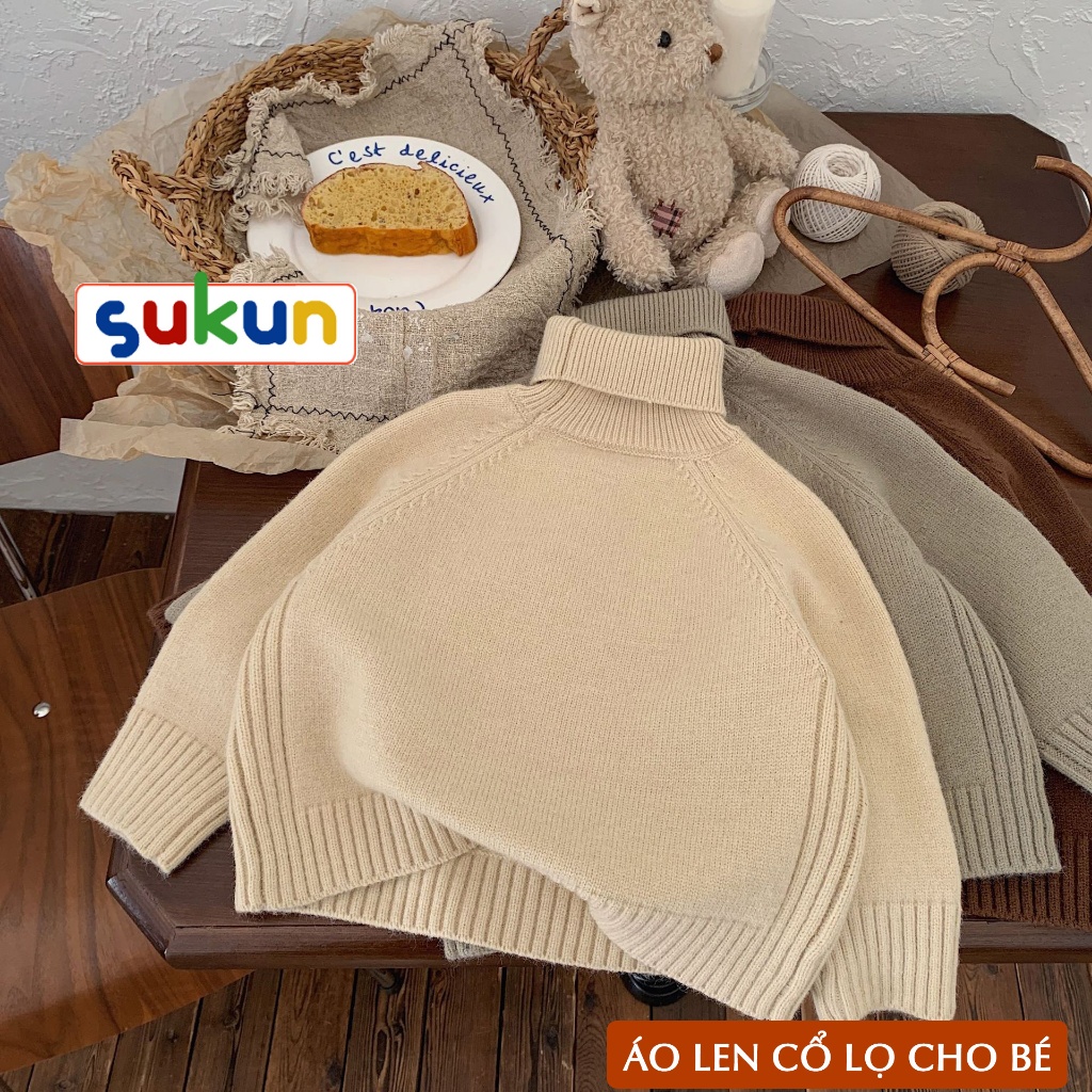 Áo len cổ lọ cho bé trai bé gái Quảng Châu loại đẹp shop sukun Áo len cho bé Kunkid