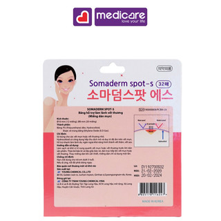 Miếng dán giảm mụn SOMADERM 32 miếng