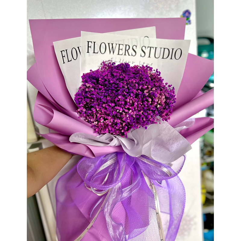 Bó hoa bi khô tone tím tặng sinh nhật