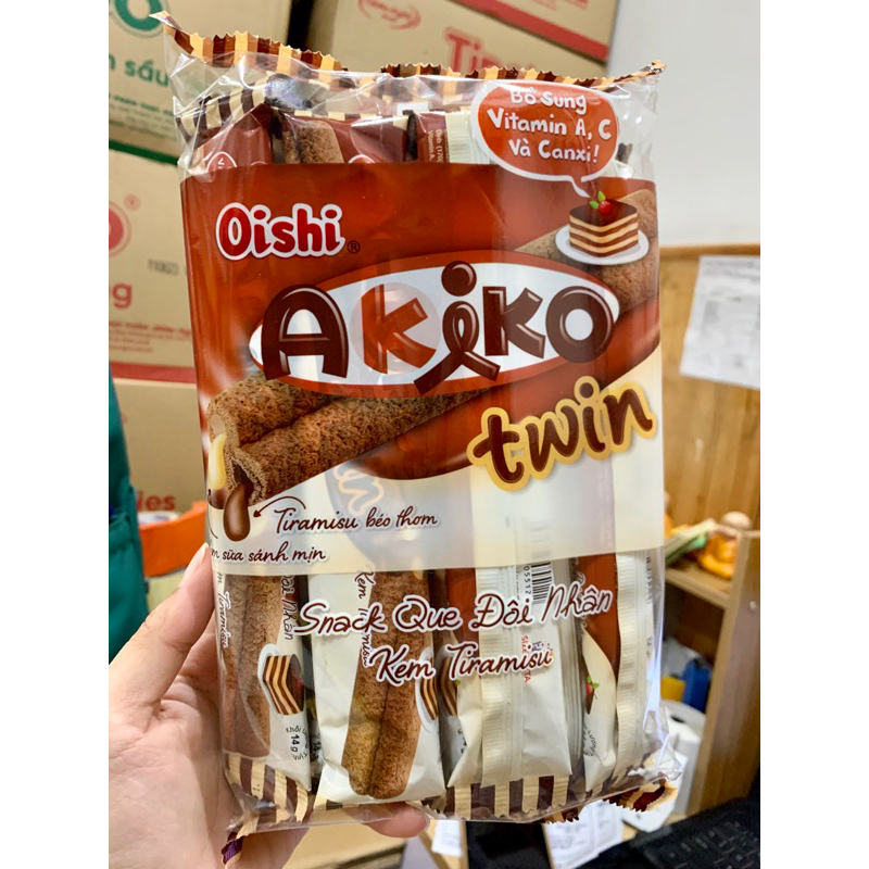 Bánh akiko oishi - bánh snack que nhân