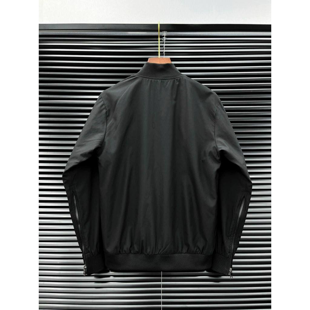 Áo khoác bomber nam DSQ chữ thêu mix khóa cao cấp - Áo khoác nam DSQ 2 lớp cao cấp