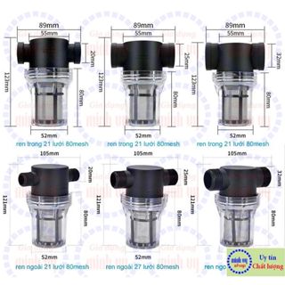 Bộ lọc nước cho nước sinh hoạt gia đình máy rửa xe cao áp - Lọc thô inox
