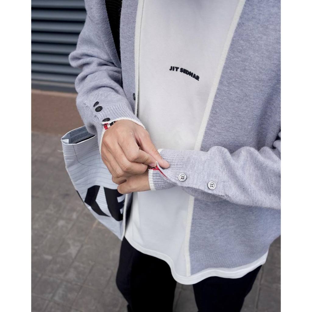 ÁO CARDIGAN VIỀN TRẮNG- CHUOTCONG KH8807