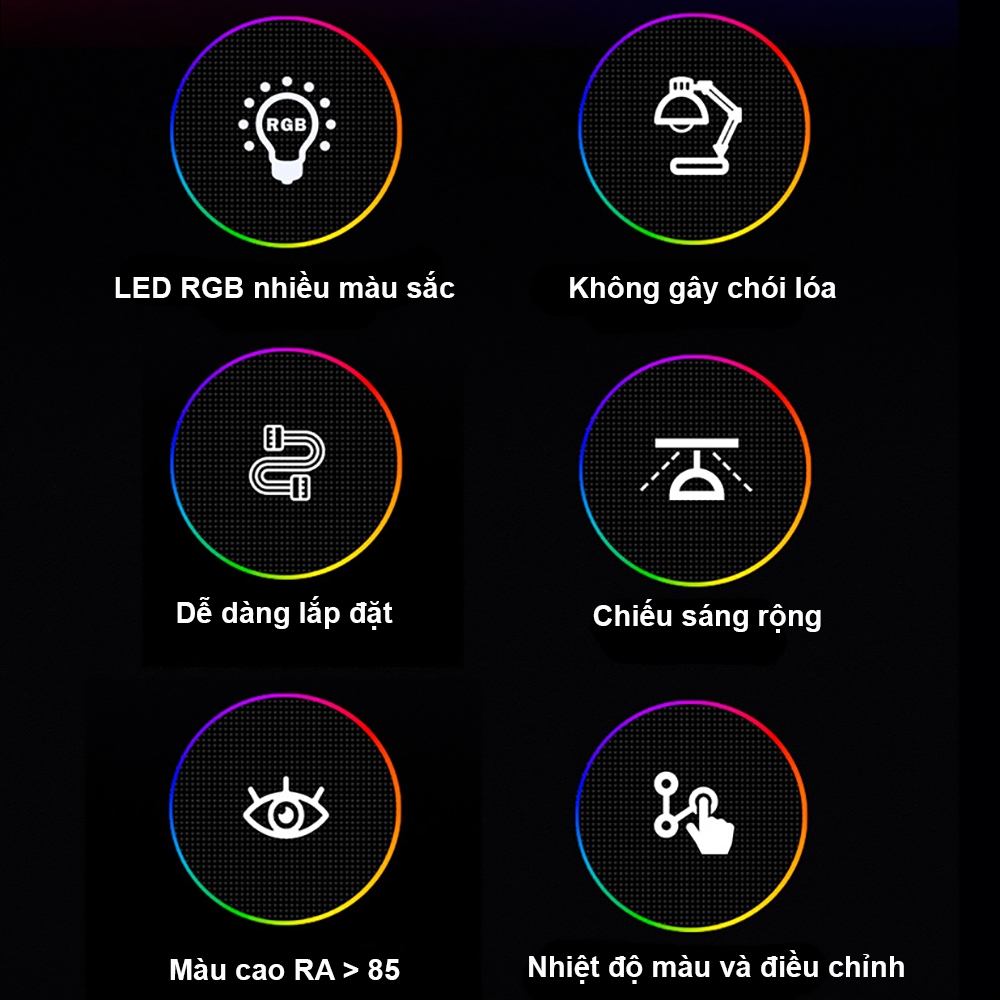 Đèn màn hình máy tính Sidohome SG301 có 3 chế độ sáng LED rgb nhiều màu kẹp màn hình máy tính laptop