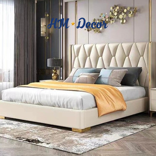 Giường ngủ châu âu bọc da ⚡ sale sốc ⚡ giường sofa phong cách hiện đại cực sang cho decor phòng ngủ xinh