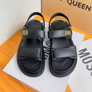 Dép quai hậu học sinh quai dán bền đẹp - Sandal nữ Dior đế 3cm chất da mềm êm chân