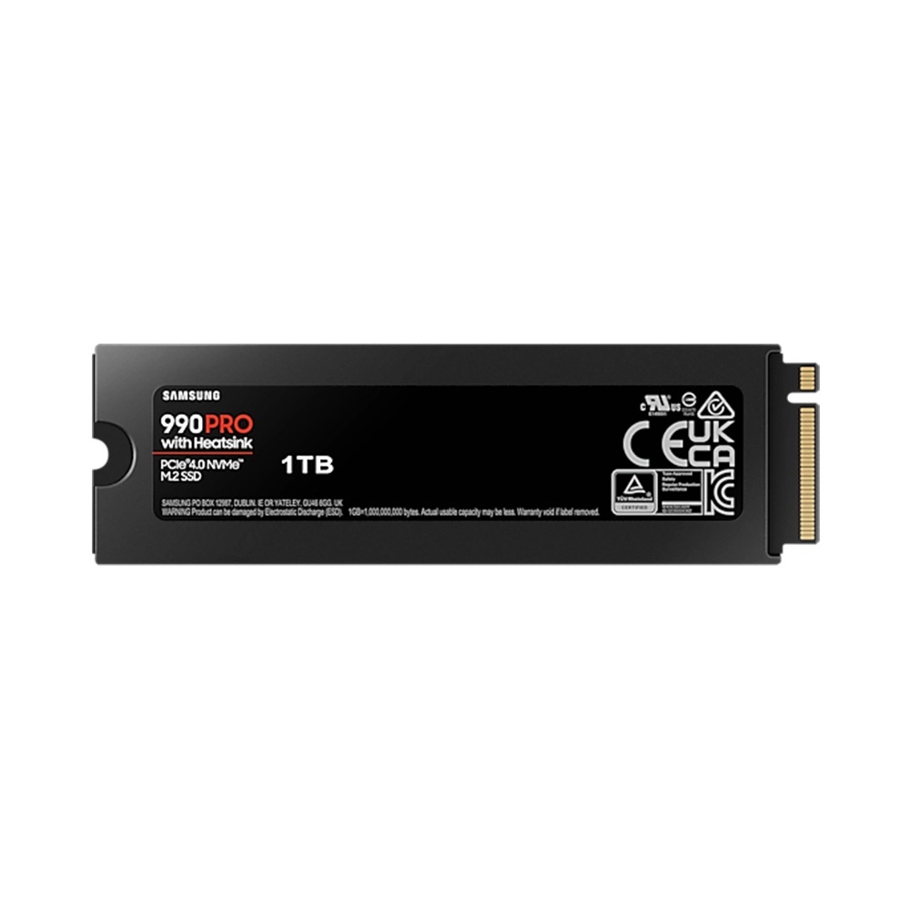 Ổ cứng SSD Samsung 990 Pro 1TB PCIe Gen 4.0 x4 NVMe With Heatsink MZ-V9P1T0CW