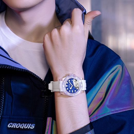 Đồng Hồ Unisex Chính Hãng Mark Fairwhale FW015 Size 40mm Dây Đeo Silicone Chống Nước 30m Trẻ Trung Sang Trọng