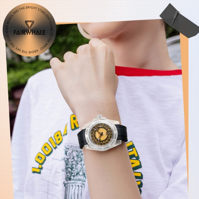 Đồng Hồ Unisex Chính Hãng Mark Fairwhale FW015 Size 40mm Dây Đeo Silicone Chống Nước 30m Trẻ Trung Sang Trọng