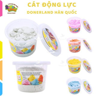 Cát động lực Kinetic Sand chính hãng Hàn Quốc Donerland, từ cát biển tự nhiên đã qua xử lý, 0.5L - Có mã quét chính hãng