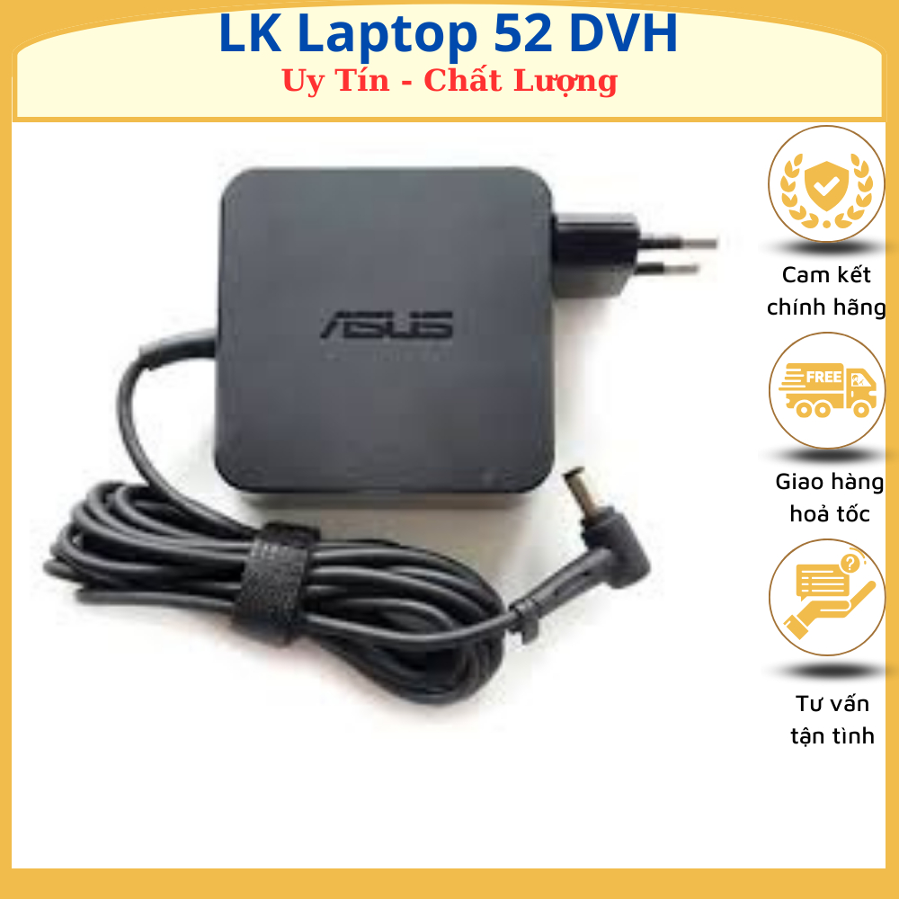 Sạc laptop Asus Vuông Zin 19V, 2.37a, 3.42a Chân Nhỏ