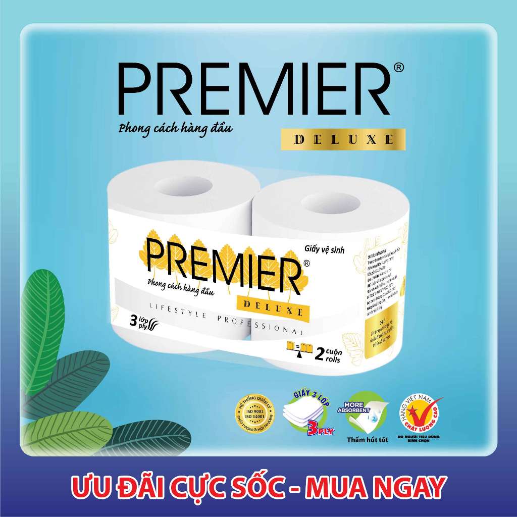 Giấy Vệ Sinh PREMIER Deluxe 3 lớp