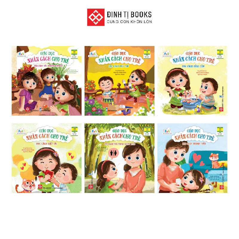 Sách - Giáo dục nhân cách cho trẻ - Combo 6 tập - Đinh Tị Books