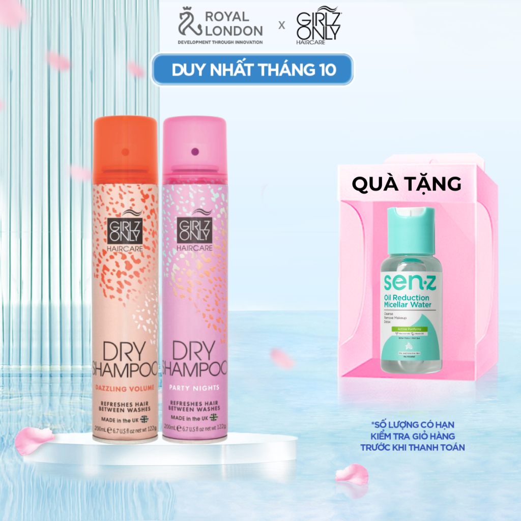 Combo 2 Dầu Gội Khô Dry Shampoo Girlz Only 200ml x 2