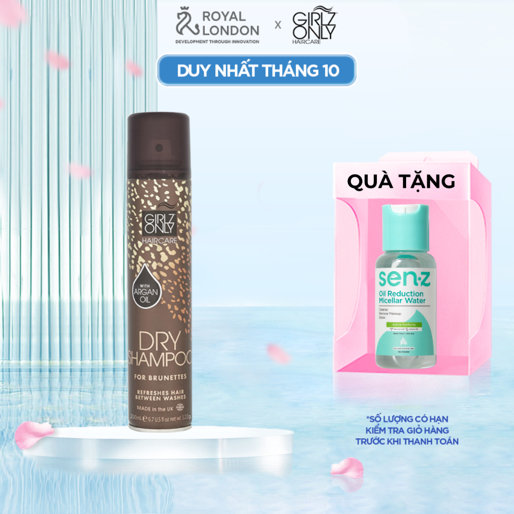 Dầu Gội Khô Dry Shampoo Girlz Only For Brunette 200ml (Nâu)