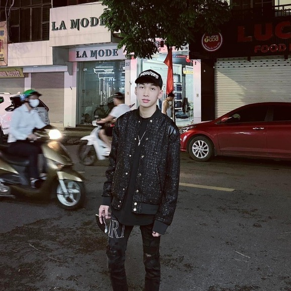 Áo Khoác Teddy Dạ Kim Tuyến Đen Phối Da Đen Áo Bomber Teddy Son Tung Hàng Mùa Đông Viền Vai Da