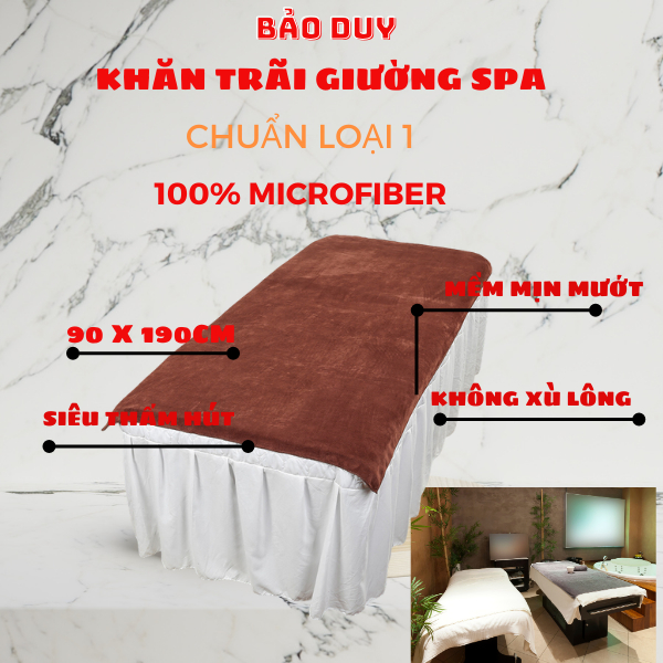 KHĂN TRẢI GIƯỜNG SPA♥FREESHIP♥Khăn 90*190 Microfiber loại xịn, mềm mịn thấm nước