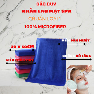 KHĂN LAU MẶT SPA -  Khăn Làm Nail - KT: 30*50Cm - Chất Liệu : Microfier - Không Đổ Lông, Mềm Mịn Siêu Thâm Hút