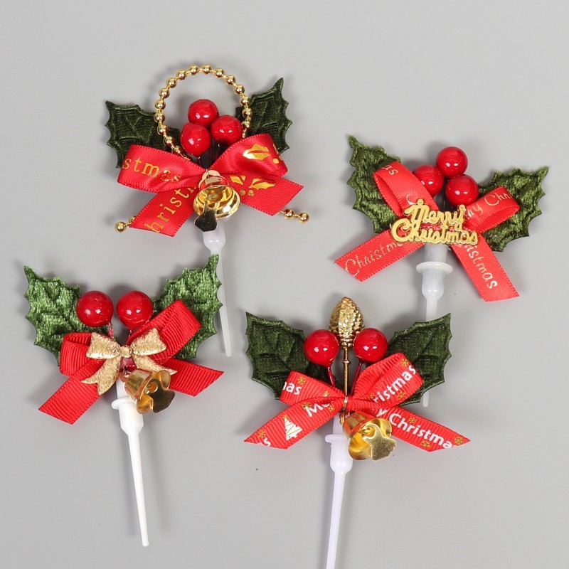 Vòng nguyệt quế mini, hoa treo Noel trang trí bánh, cây thông Giáng sinh tiểu cảnh, terrarium, DIY