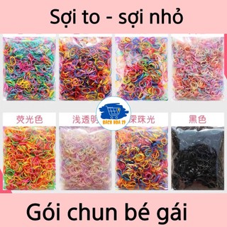 Túi 1 Lạng vòng chun buộc tóc siêu dai siêu rẻ, buộc tóc, nơ buộc tóc, dây buộc tóc nịt