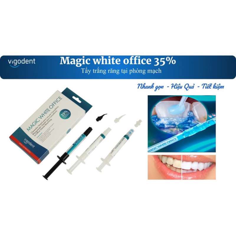 Tẩy trắng răng tại phòng nha không cần chiếu đèn Magic White Office Brazil
