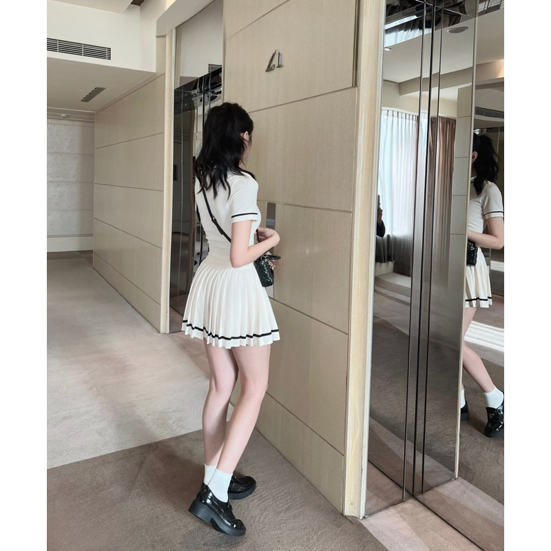 👚 SET ÁO VIỀN NƠ + VÁY XOÈ