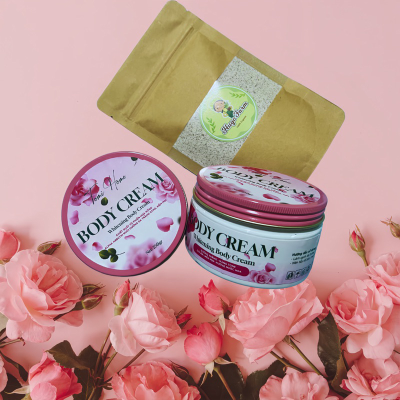 Kem body dưỡng da trắng da nâng tone 250gr handmade