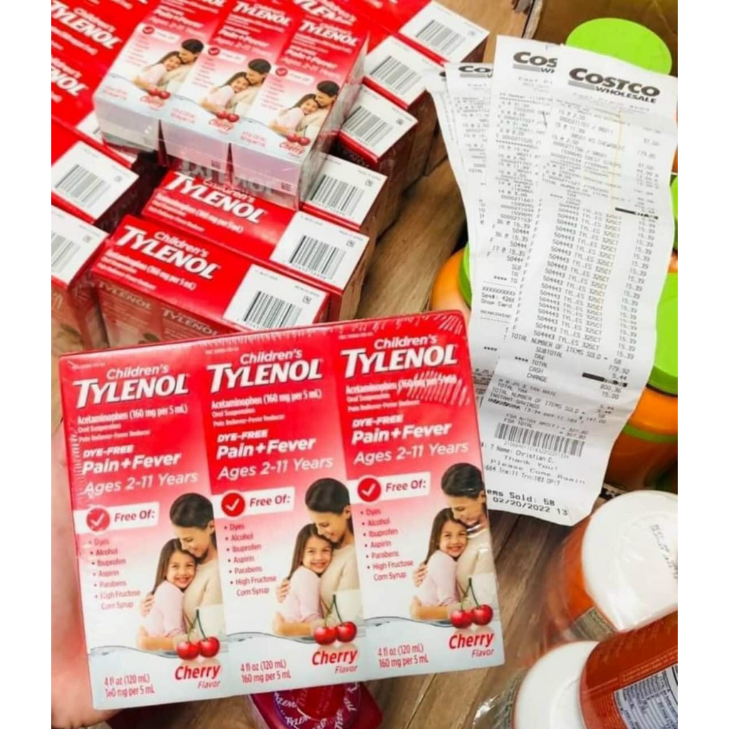 Siro Trẻ Em Vị Anh Đào Týlénol - Siro Trái Cây Cherryy Mỹ Cho Bé