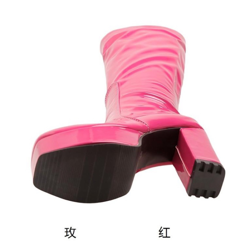 SẴN 39T BOOT DA BÓNG 12CM CÓ KHOÁ KÉO FULL LÓT LÔNG GÓT TRỤ QUẢNG CHÂU CECE.STORE BĐ12VL