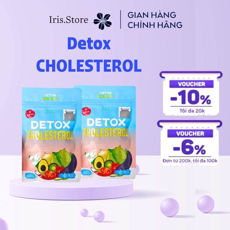 Viên uống khử mỡ DETOX CHOLESTEROL Thái Lan (Hộp 60viên)