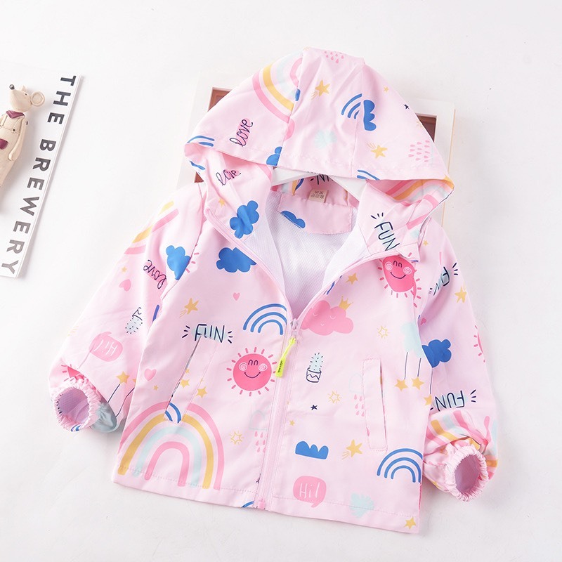 Áo Khoác Gió Nhiều Mẫu Hoạ Tiết Đáng Yêu MD1872/MD1875/MD1877 Cho Bé Gái P2 - Jumping Beans Official Store