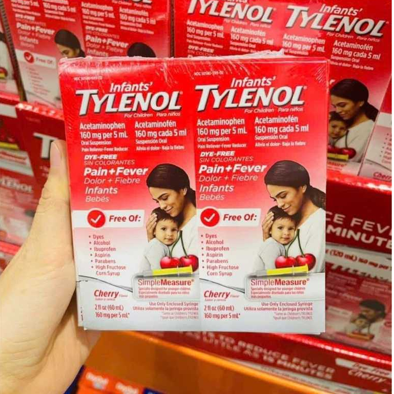 Siro Trẻ Em Vị Anh Đào Týlénol - Siro Trái Cây Cherryy Mỹ Cho Bé