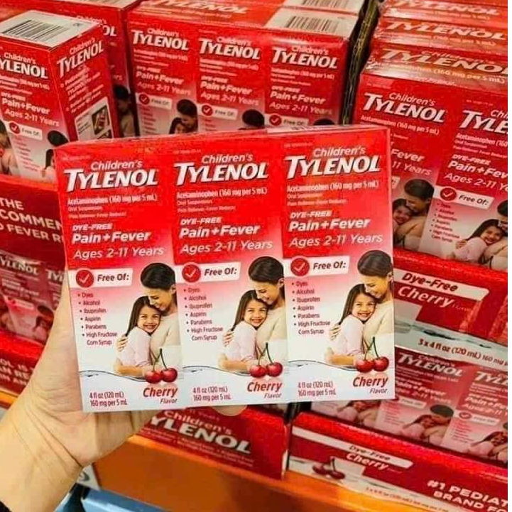 Siro Trẻ Em Vị Anh Đào Týlénol - Siro Trái Cây Cherryy Mỹ Cho Bé