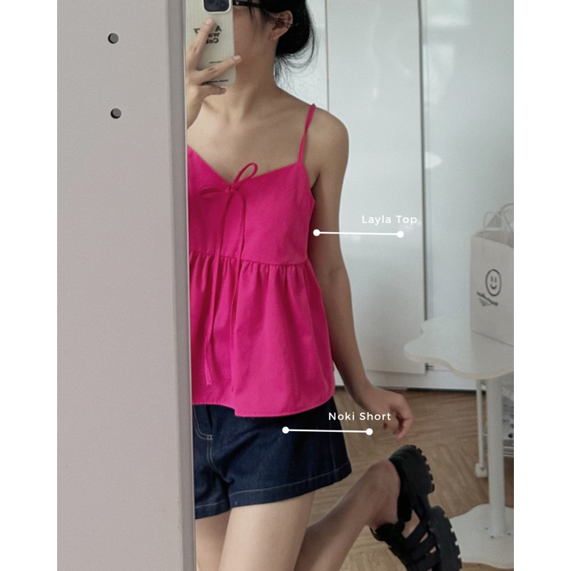 Áo hai dây cột nơ Layla 18made ✿ 𝐁𝐲 𝐄𝐢𝐠𝐡𝐭𝐞𝐞𝐧 𝐀𝐠𝐚𝐢𝐧
