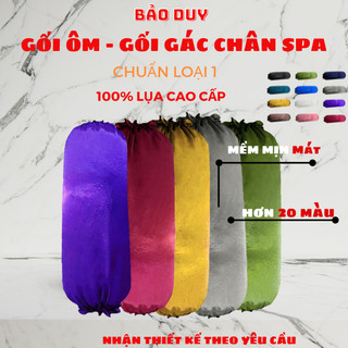 Gối ôm, gối kê chân phi lụa cho spa bà bầu, gội đầu dưỡng sinh Gối Kê Chân , Gối Ôm Êm Ái , Gối Massage Êm Ái - Hàng Loạ