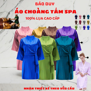 ÁO CHOÀNG LỤA - Aó Choàng Spa - Áo Choàng Ngủ Bảo Duy - Chất Liệu : Lụa Mềm Mịn Mát - SALON TÓC, MAKE UP