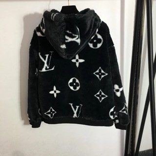 Áo Khoác Lông Cừu LV , Áo Khoát Dày Dặn Dáng Rộng Ấm Áp Nam Nữ Phong Cách Hàn Quốc Gía Sinh Viên .