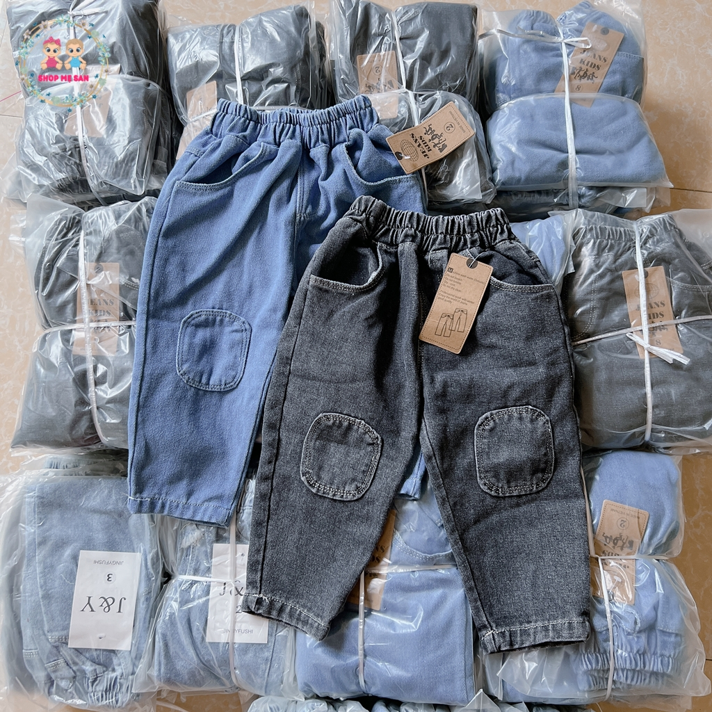 Quần Jean Bé Trai, Quần Bò Bé Trai Dáng Baggy Đáp Gối Thời Trang Sành Điệu - MSD5