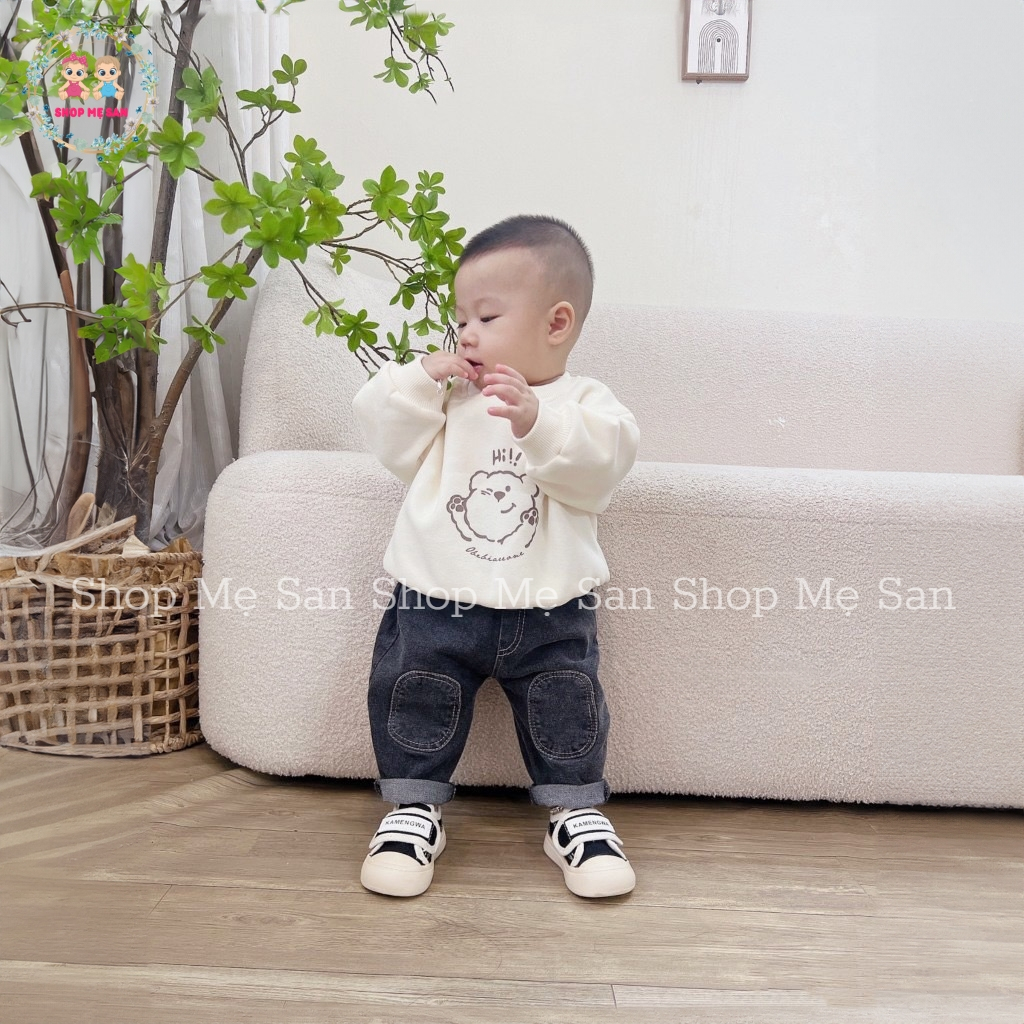 Quần Jean Bé Trai, Quần Bò Bé Trai Dáng Baggy Đáp Gối Thời Trang Sành Điệu - MSD5