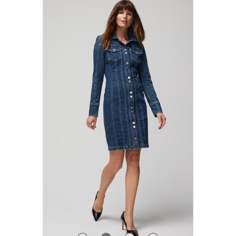 Đầm jean tay dài WHBM-vnxk-thùy hương xuất xịn😍