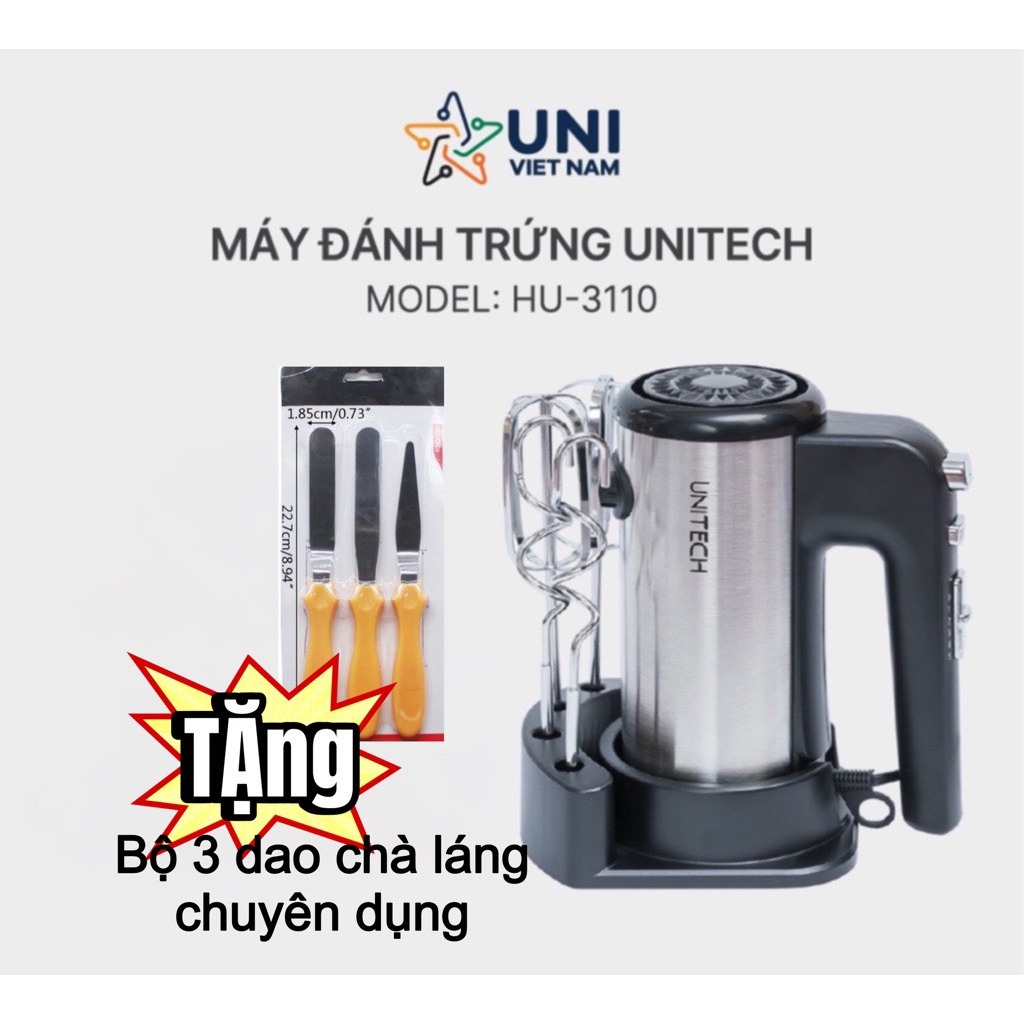 Máy đánh trứng Unitech HU3110- {Tặng bộ 3 dao chà láng }