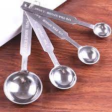 Bộ 4 thìa đong inox- thìa đong gia vị, pha chế, định lượng