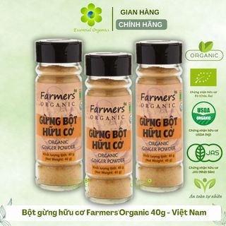 Gừng bột hữu cơ organics Farmer's Organics 40g