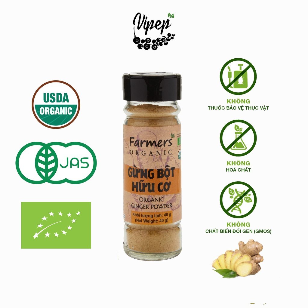 Gừng bột hữu cơ organics Farmer's Organics 40g