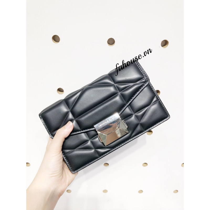 CNK533-Túi xách cầm tay đeo chéo khoá kim loại