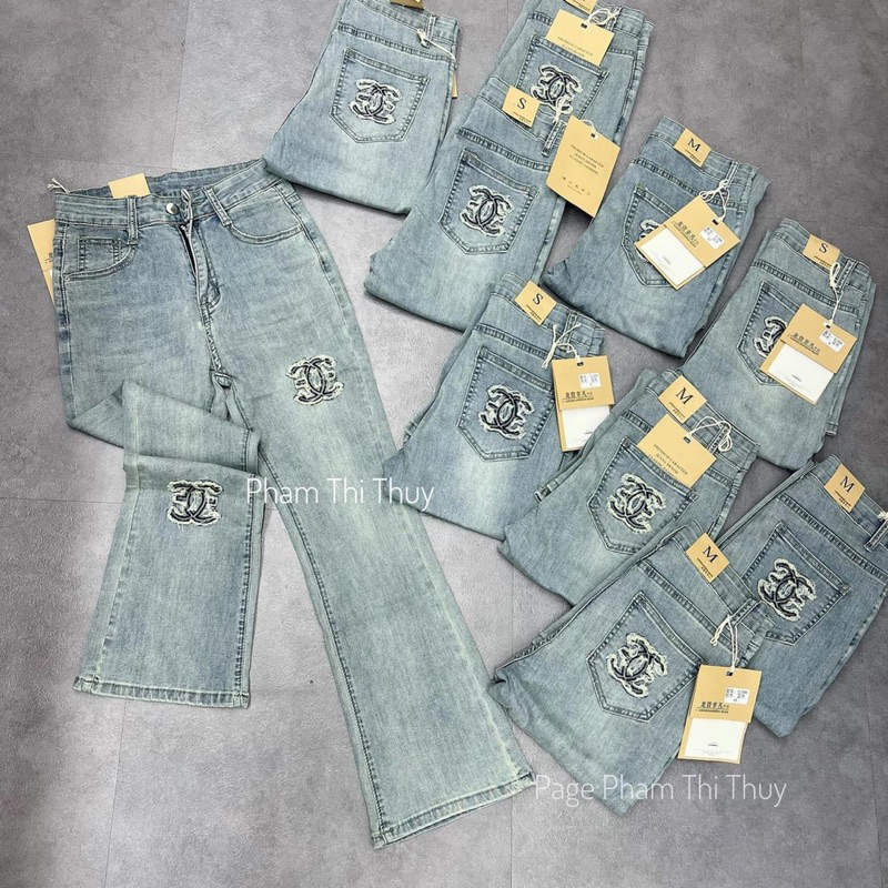 Quần Jeans Loe Thêu X Nổi Siêu Hot Hack Dáng Cực Đỉnh 2023