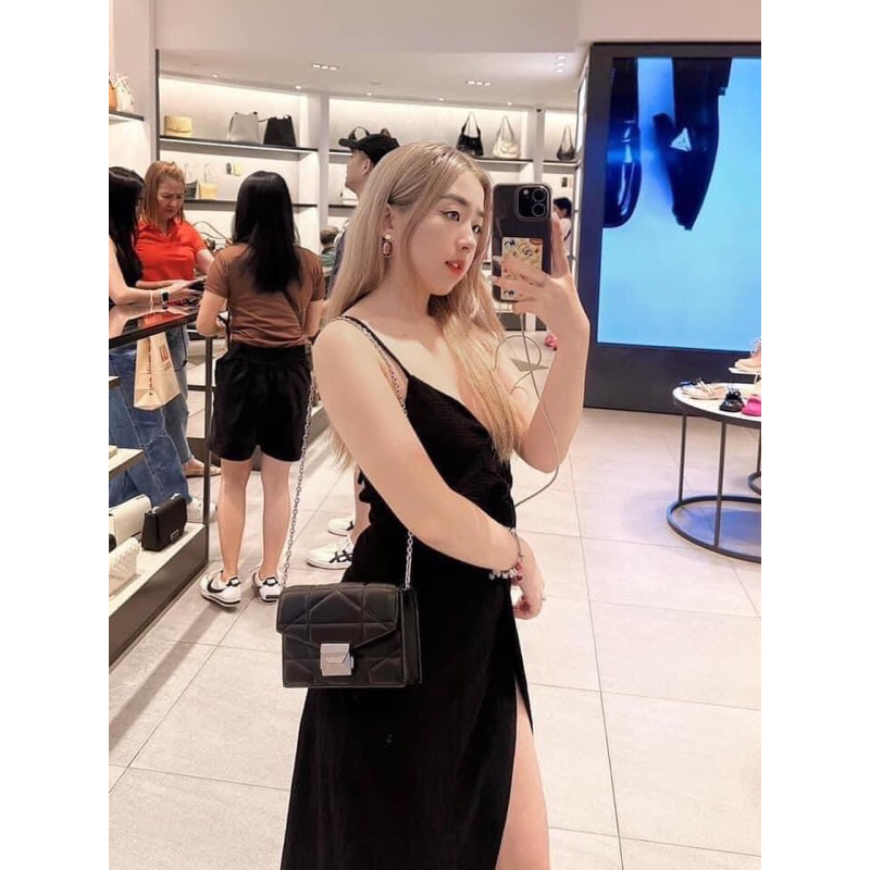 CNK533-Túi xách cầm tay đeo chéo khoá kim loại