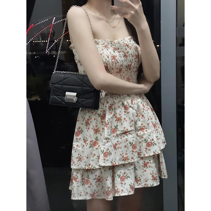 CNK533-Túi xách cầm tay đeo chéo khoá kim loại