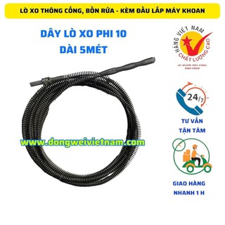 Dây thông tắc cống dạng lò xo dây phi 10- sử dụng bằng khoan